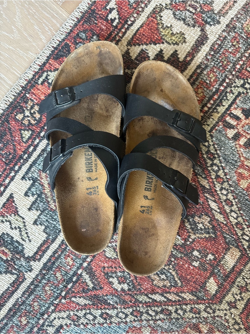 Birkenstock Black Triple-Strap Sandals - Picture 2 of 4